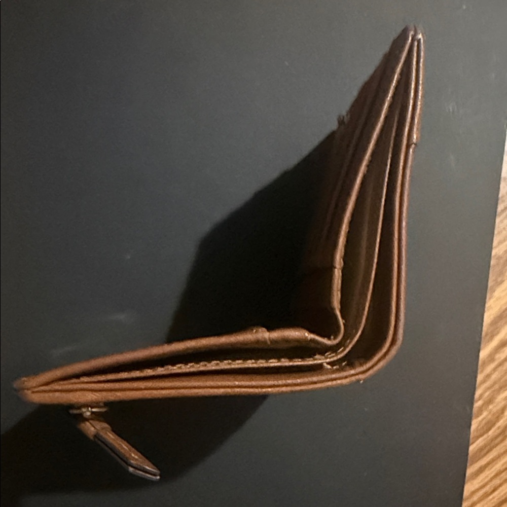 Coach Brown and Gold Men's Card Holder - Picture 5 of 8